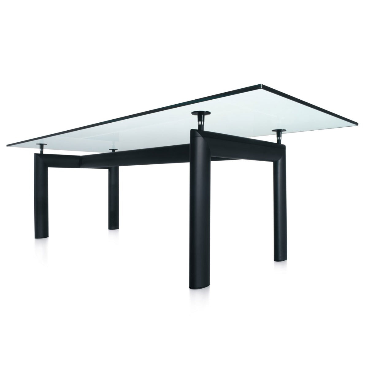 6 Table Tube d'Avion | Clear Glass Top