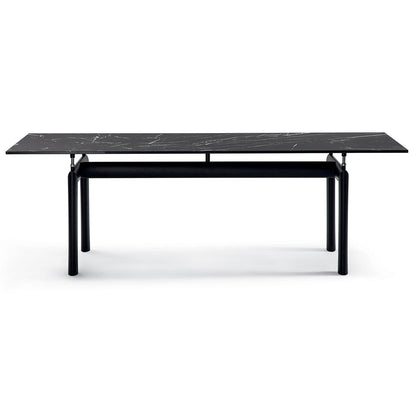 6 Table Tube d'Avion | Aquamarine Fluted Glass Top
