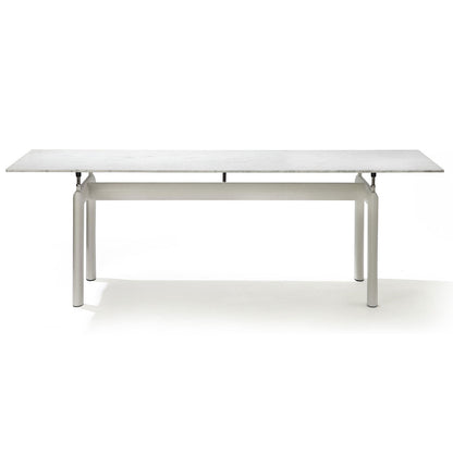 6 Table Tube d'Avion | Aquamarine Fluted Glass Top