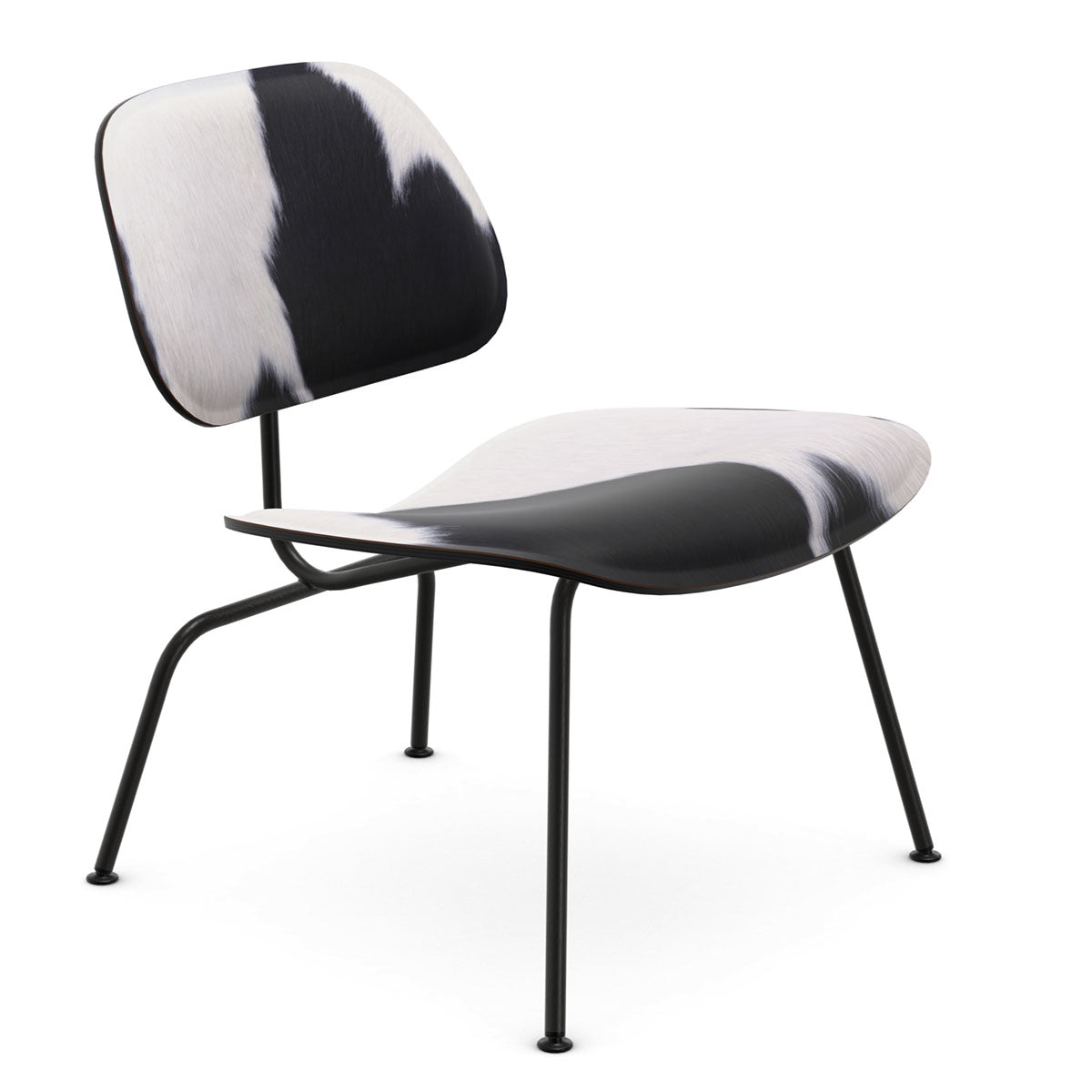 Plywood Group LCM Chair | Black and White Hide Black Ash
