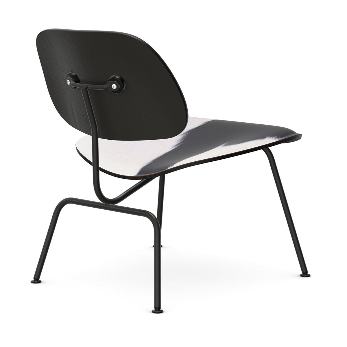 Plywood Group LCM Chair | Black and White Hide Black Ash