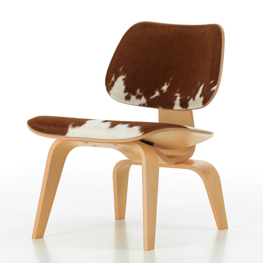 Plywood Group LCW Chair | Brown and White Hide Natural Ash