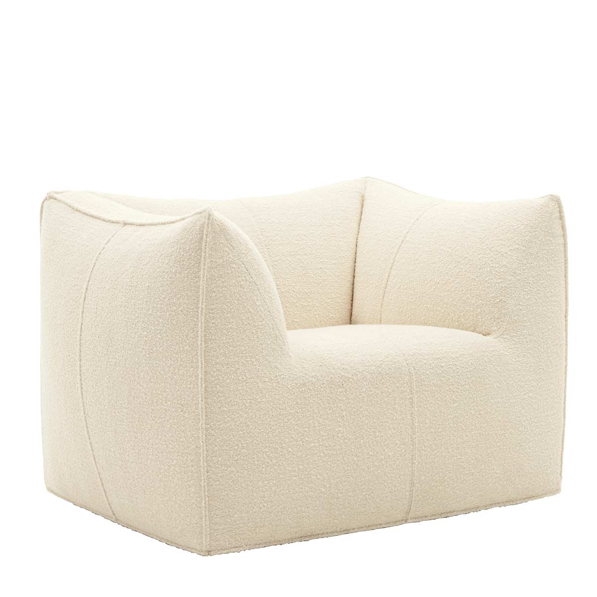Le Bambole Armchair | Ecru Bormio Fabric Upholstery