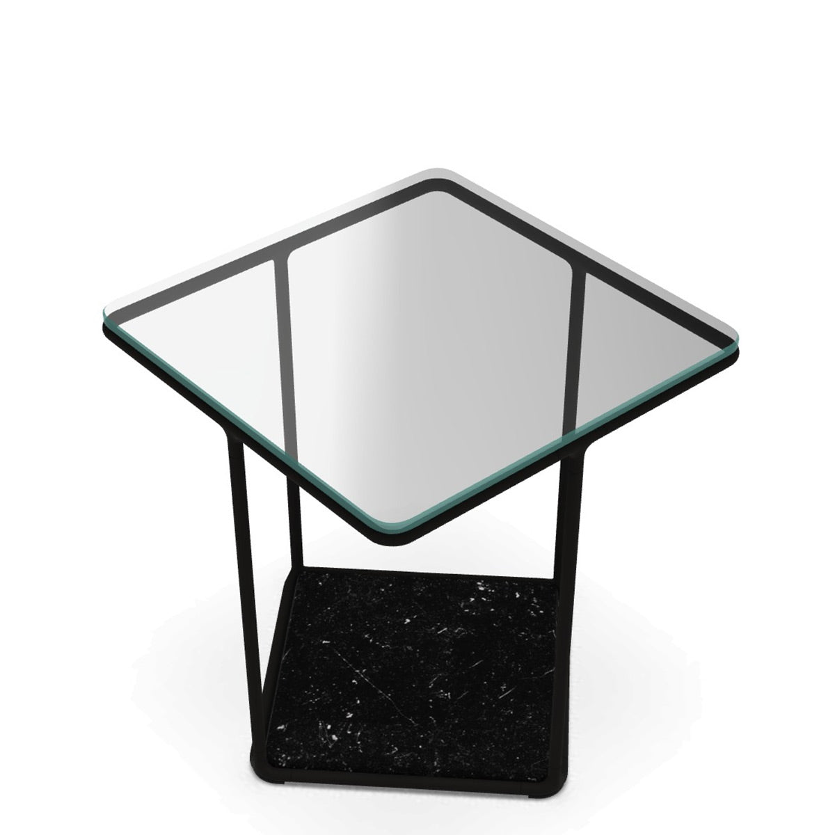 Lemante Side Table 45cm | Extra Light Glass Top