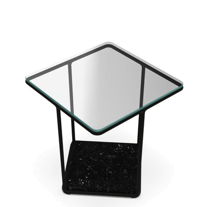 Lemante Side Table 45cm | Extra Light Glass Top