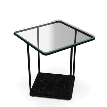 Lemante Side Table 45cm | Extra Light Glass Top
