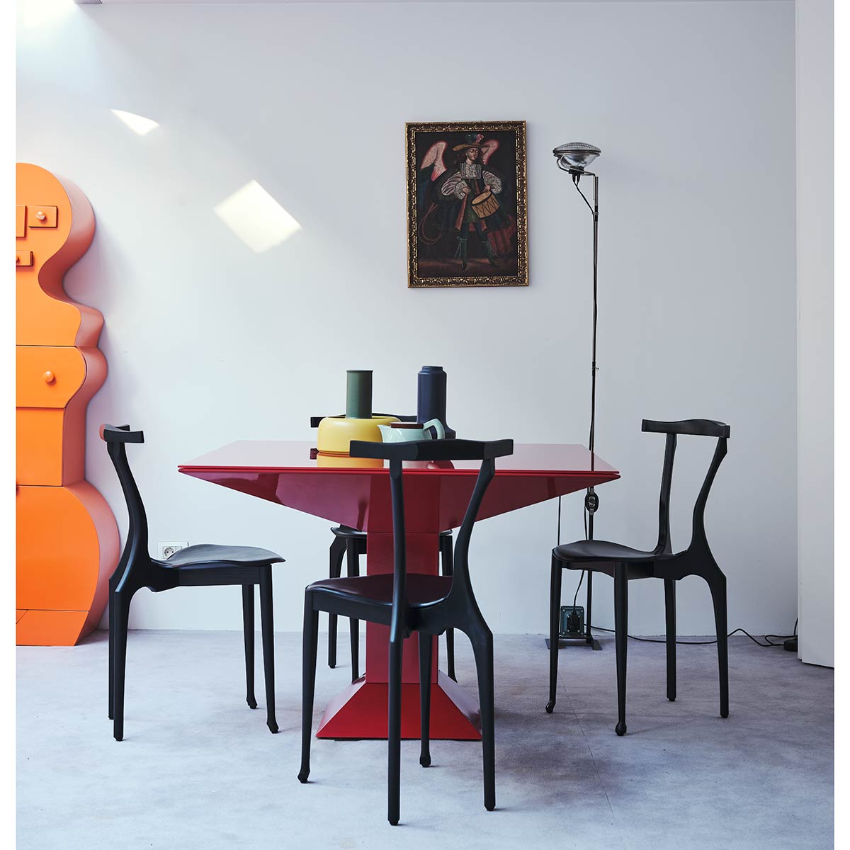 Gaulinetta Chair | Black Hide Seat