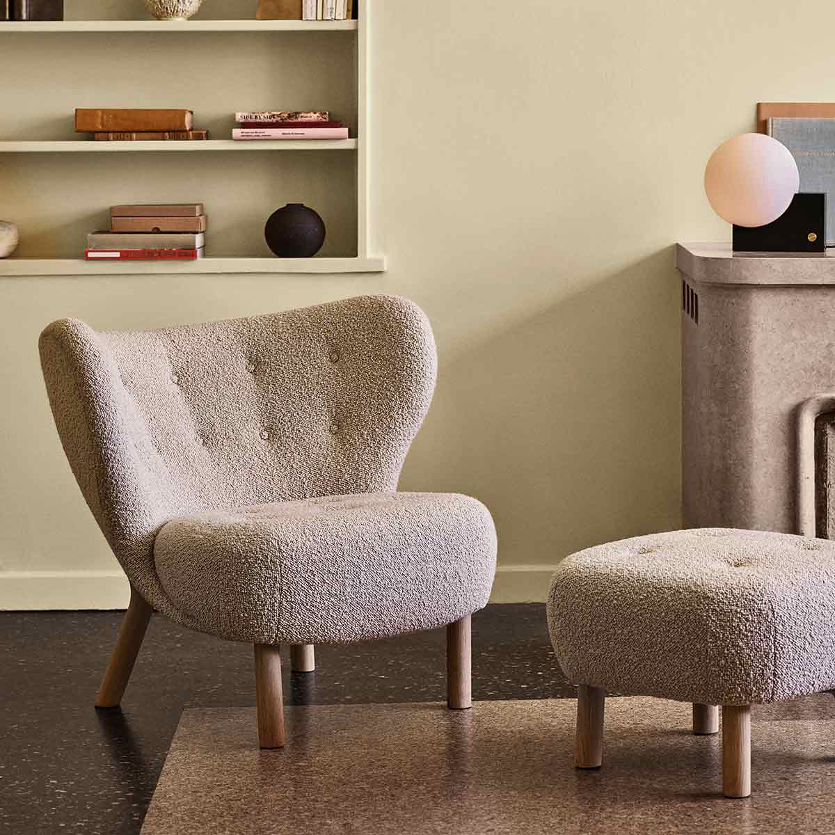 Little Petra Pouf ATD1 | Sand 003 Karakorum Fabric