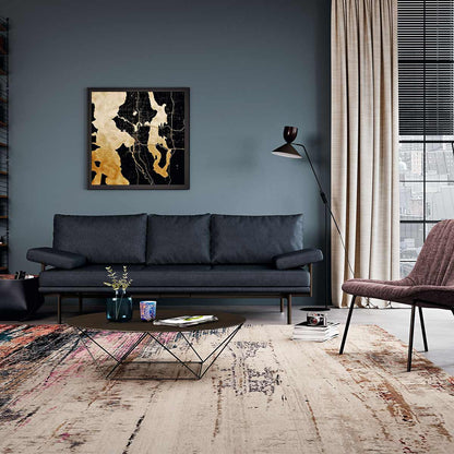 Living Platform 3 Seat Sofa | Chess 7617 Tonga Fabric