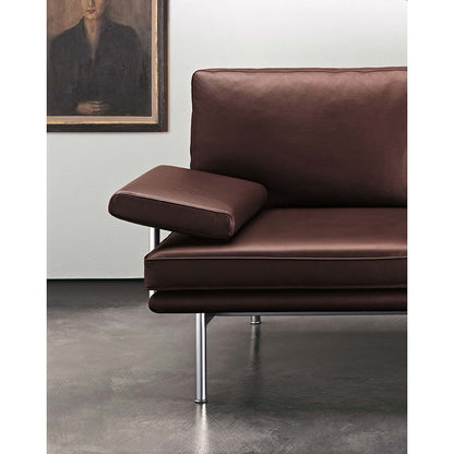 Living Platform 3 Seat Sofa | Black Rodeo Soft Leather