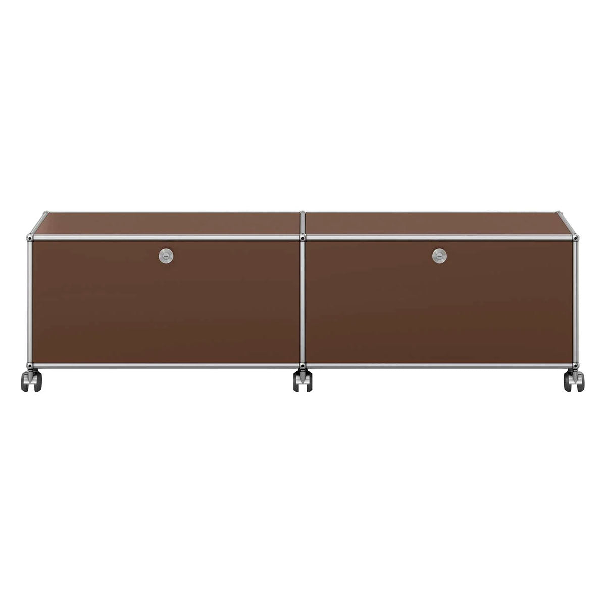 USM Low Media Unit | Brown Lacquer Panels