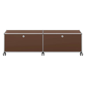 USM Low Media Unit | Brown Lacquer Panels