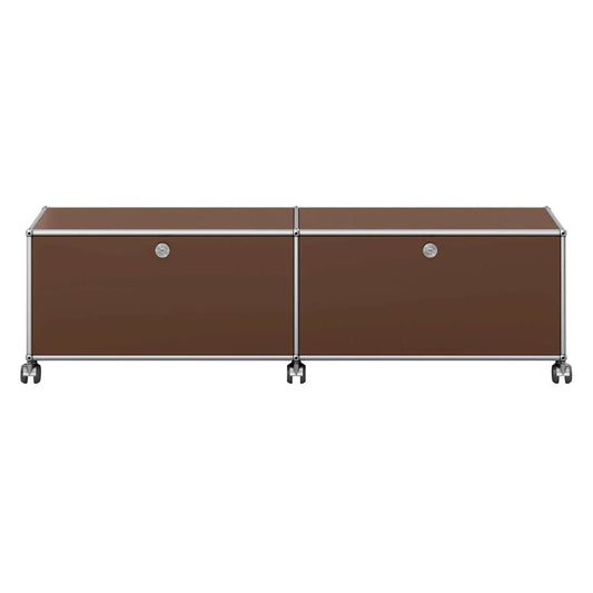 USM Low Media Unit | Brown Lacquer Panels