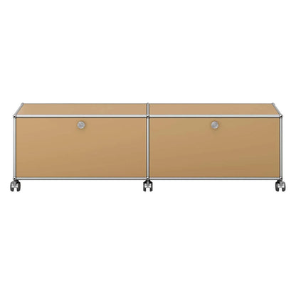 USM Low Media Unit | Beige Lacquer Panels