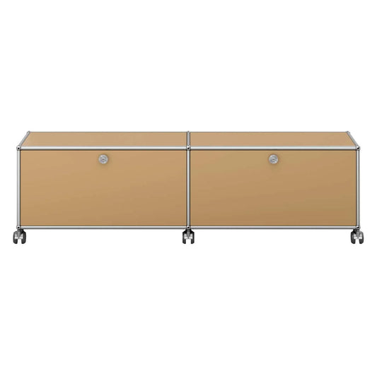 USM Low Media Unit | Beige Lacquer Panels