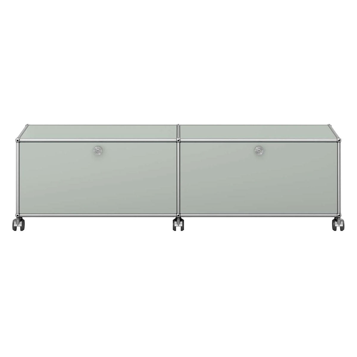 USM Low Media Unit | Light Grey Lacquer Panels