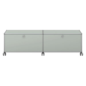 USM Low Media Unit | Light Grey Lacquer Panels