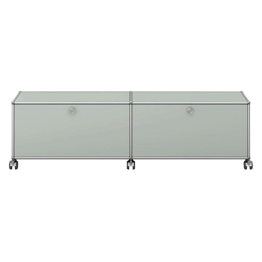 USM Low Media Unit | Light Grey Lacquer Panels