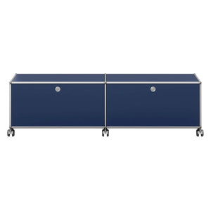 USM Low Media Unit | Steel Blue Lacquer Panels