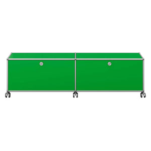 USM Low Media Unit | Green Lacquer Panels