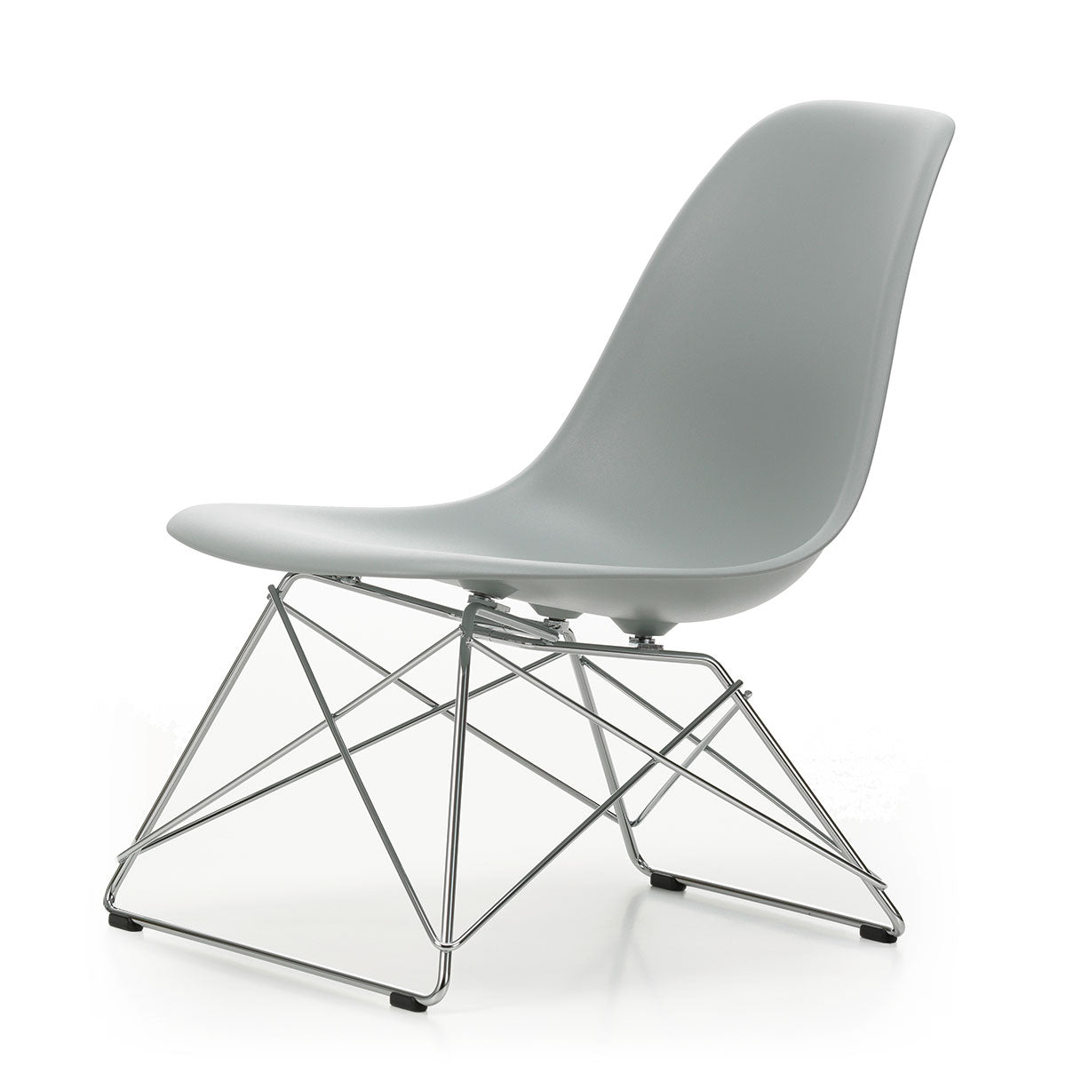 LSR Eames Plastic Lounge Chair | Polypropylene Seat Shell in Light Grey