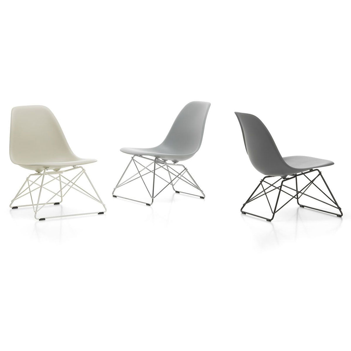 LSR Eames Plastic Lounge Chair | Polypropylene Seat Shell in Cotton White