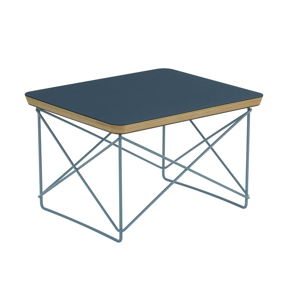 Eames LTR Occasional Table | Smoke Blue Linoleum Plywood Top