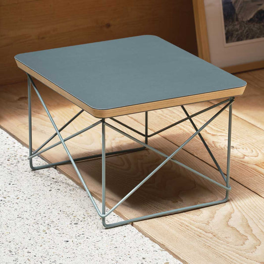Eames LTR Occasional Table | Smoke Blue Linoleum Plywood Top