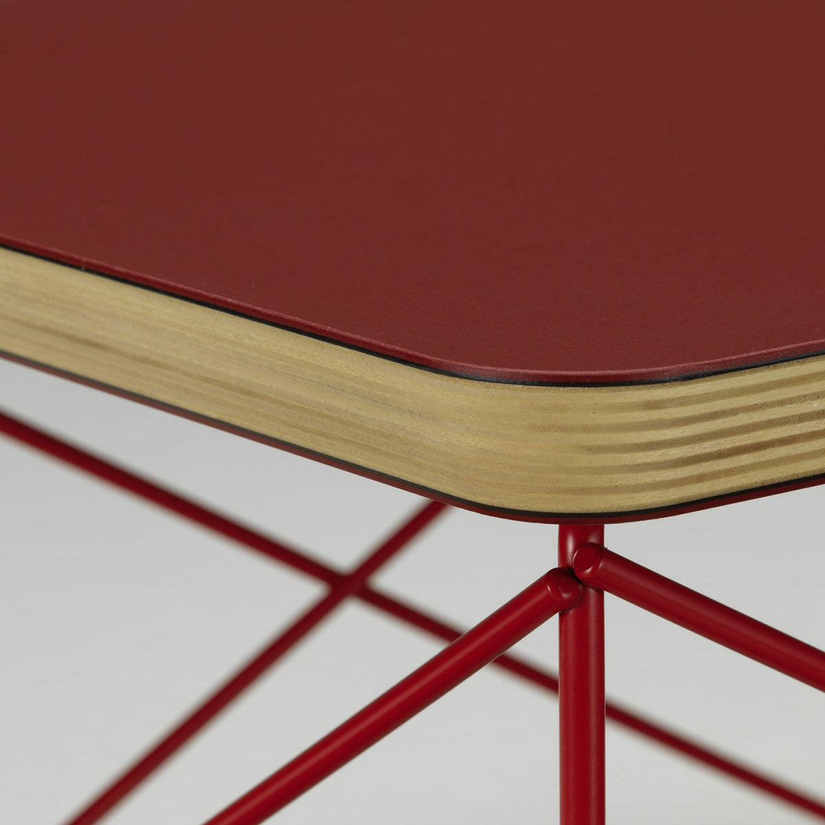 Eames LTR Occasional Table | Dark Brick Linoleum Plywood Top