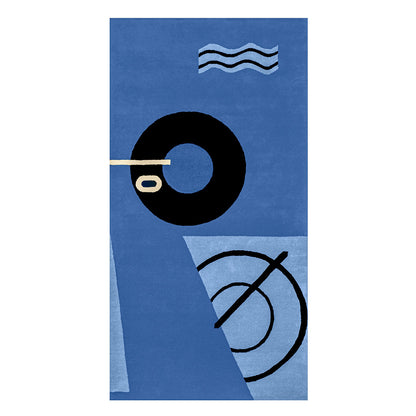 Eileen Gray Blue Marine Rug | Hand Knotted Pure New Wool