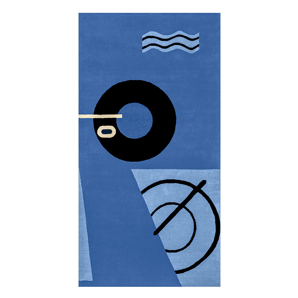 Eileen Gray Blue Marine Rug | Hand Knotted Pure New Wool