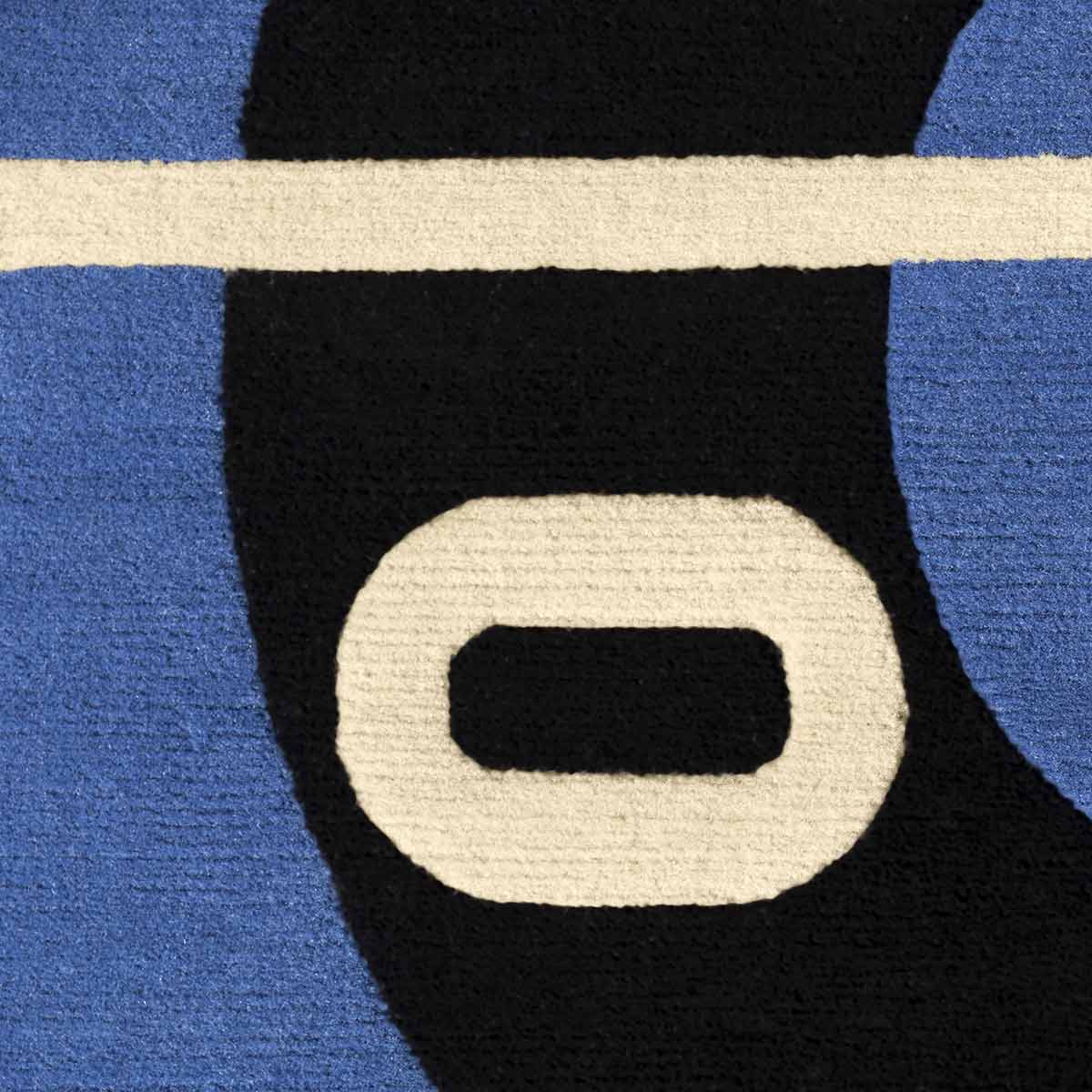 Eileen Gray Blue Marine Rug | Hand Knotted Pure New Wool