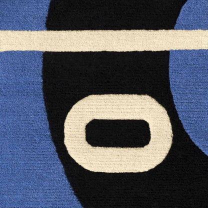 Eileen Gray Blue Marine Rug | Hand Knotted Pure New Wool