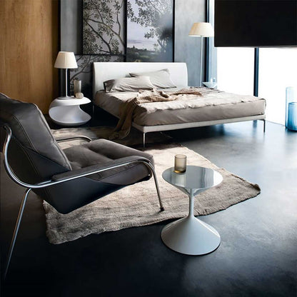 Maggiolina Lounge Chair | Brown 916 Pelle Super Leather with Dark Brown Cowhide Sling