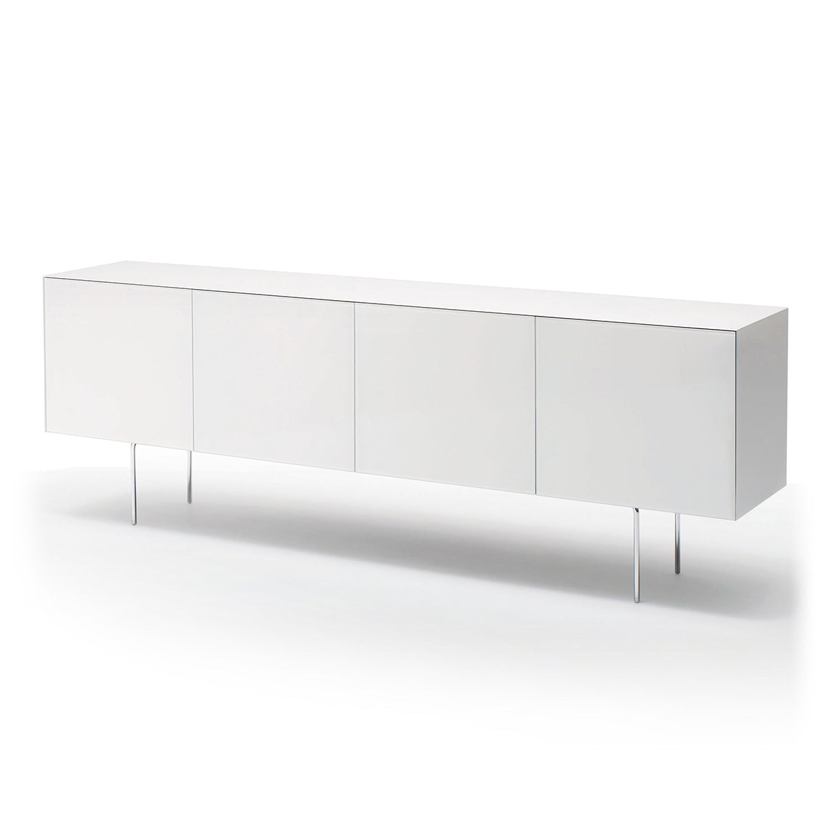 Magic Box Credenza 4 Door | White 40 Glossy Glass