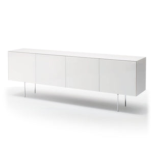 Magic Box Credenza 4 Door | White 40 Glossy Glass