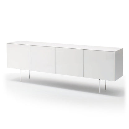 Magic Box Credenza 4 Door | White 40 Glossy Glass