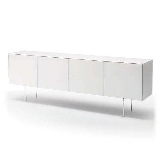 Magic Box Credenza 4 Door | White 40 Glossy Glass