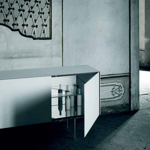 Magic Box Credenza 4 Door | Ferro Grey 36 Glossy Glass