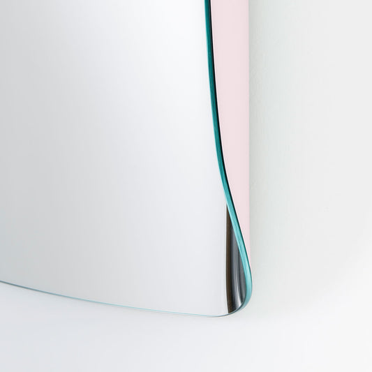 Marlene Rectangular Wall Mirror | Back Painted Pink