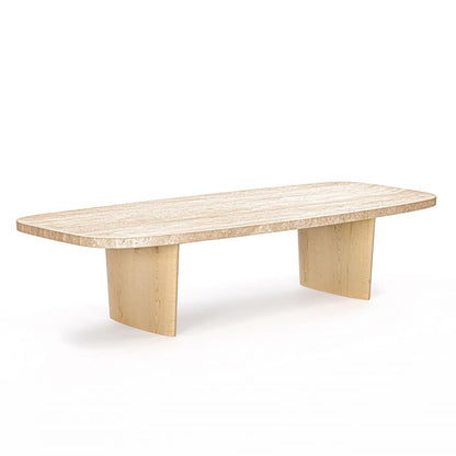 Materia Coffee Table | Natural Travertine Top