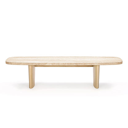 Materia Coffee Table | Natural Travertine Top