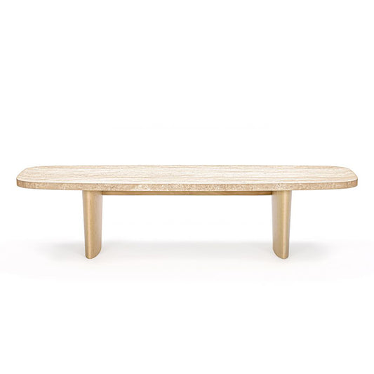 Materia Coffee Table | Natural Travertine Top