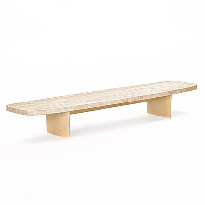 Materia Long Table | Natural Travertine Top