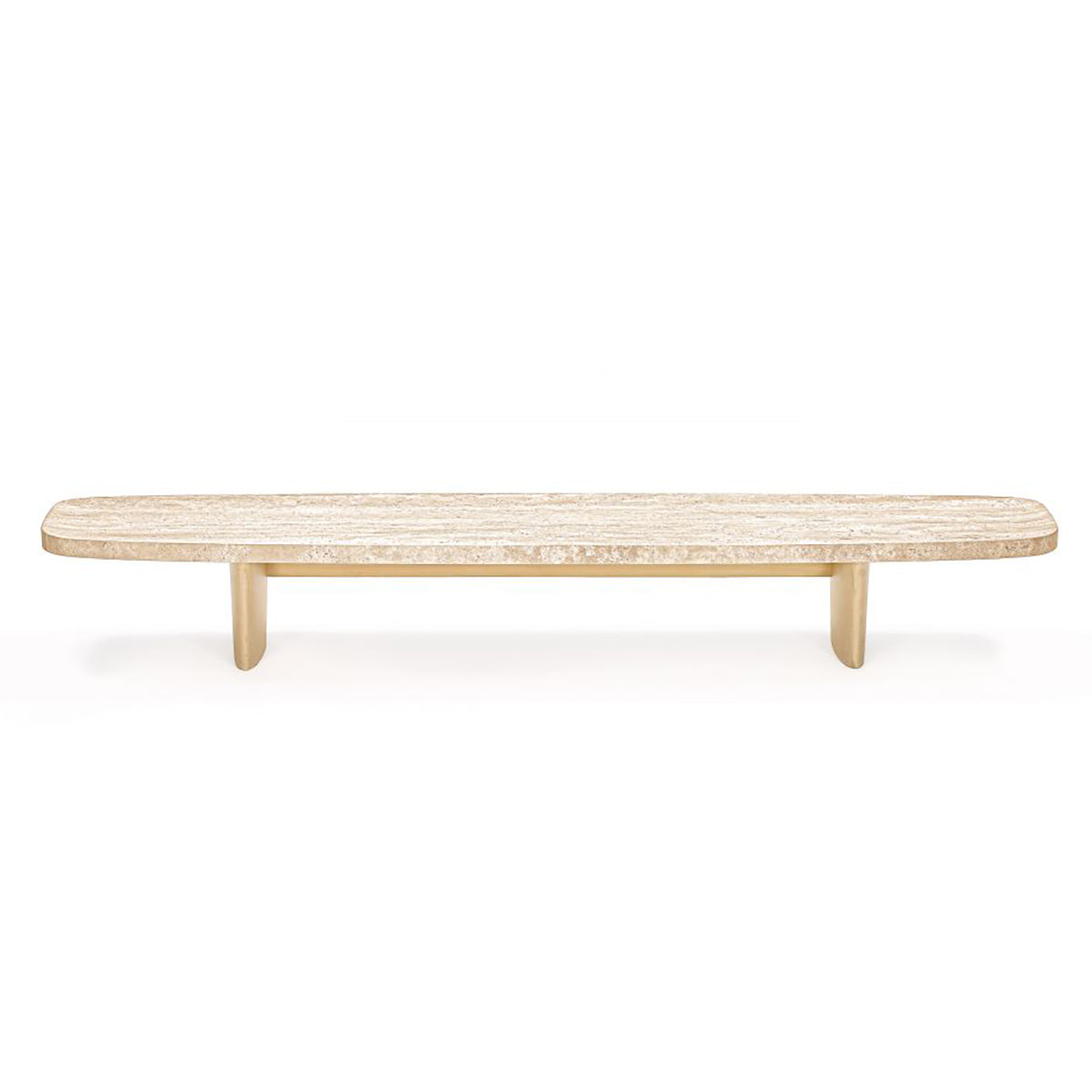 Materia Long Table | Natural Travertine Top