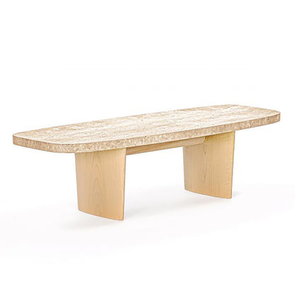 Materia Side Table | Natural Travertine Top
