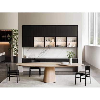 Materic Ovale Dining Table | Brushed Latte Ash