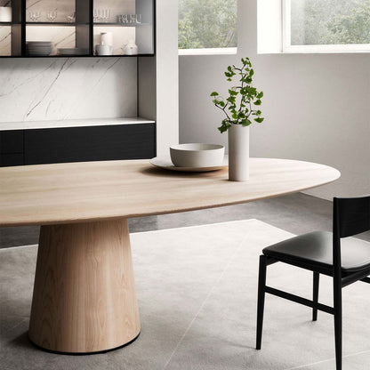 Materic Ovale Dining Table | Brushed Latte Ash