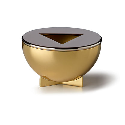 Bauhaus Ashtray MB24 | Polished Brass and Nickel
