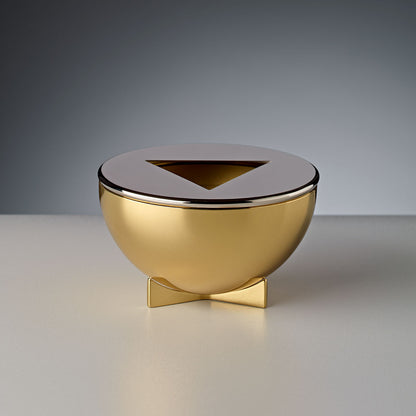Bauhaus Ashtray MB24 | Polished Brass and Nickel